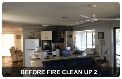 Before fire clean up