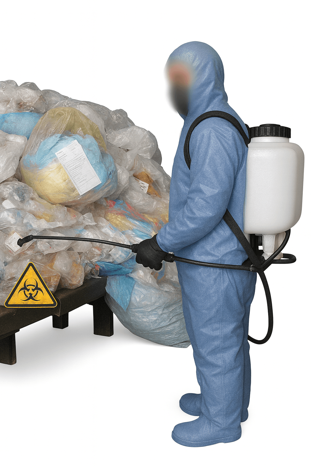 Professional biohazard cleanup team with specialised protective equipment