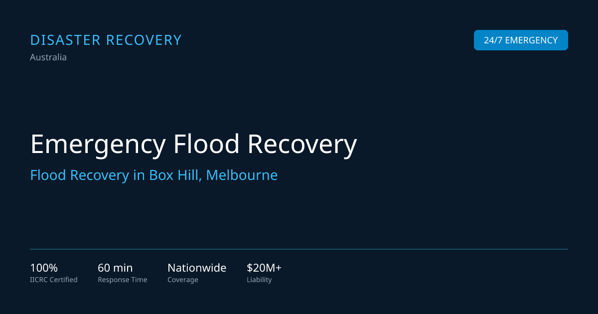 Emergency Flood Recovery Box Hill Melbourne | NRPG 24/7 | Disaster Recovery